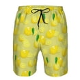 thumbnail image 3 of Logiee Bright Lemons Print Mens Swim Trunks Quick Dry Board Shorts,Breathable Hawaii Beach Shorts Swimwear Bathing Suits-Large, 3 of 6