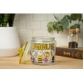 thumbnail image 6 of Silver Buffalo Peanuts Squad Featuring Charlie Brown, Snoopy, Schroeder, Lucy, Linus, Sally, Pigpen, Woodstock, and Franklin Glass Cookie Snack Candy Jar with Lid (Small), 6 of 10