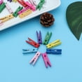 thumbnail image 4 of Monyance mini clothespins 30pcs Multicolor Natural Wooden Photo Clips Mini Clothes Multi-function Paper Message Pegs(3.5x0.7cm)(1.38X0.28X0.28Inches), 4 of 11