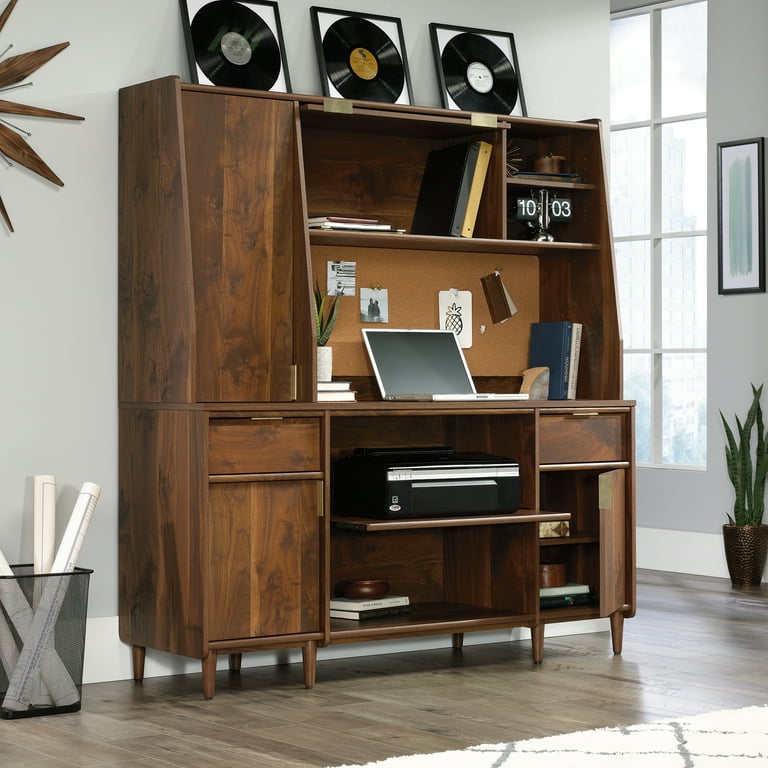 Modern Walnut Office Storage Serving Credenza Cabinet 71 x 20 x 36 :  S649 - Status by Express Office Furniture