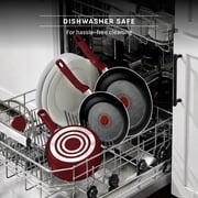 T-fal Easy Care Nonstick Cookware, 20 piece Set, Red, B089SKDW