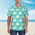 thumbnail image 2 of Fuzoiu Strong Goose Print Hawaiian Shirt for Men, Summer Beach Casual Short Sleeve Button Down Shirts, Men’s Beach Summer Shirts with Pocket,Medium, 2 of 7