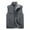 Gray Tops for Men, variant on IYTR Men's Fleece Vest Lightweight Outdoor Stand Collar Sleeveless Zipper Pockets Quick Dry Warm Waistcoat Gilet Black Gray XXL