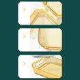 thumbnail image 3 of Modern Rectangular Decorative Tray Cosmetic Storage Household with Handles Jewelry Tray for Coffee Table Living Room Bathroom Countertop Yellow, 3 of 8
