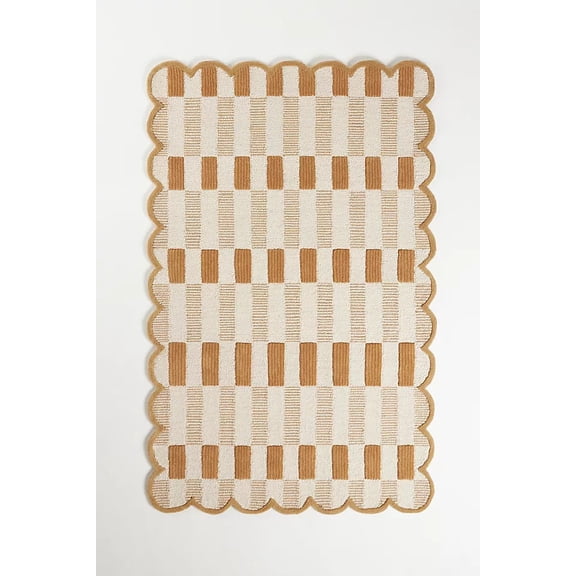 Hand Tufted Woollen Rugs Matilda Goad Wool Tufted Scalloped Rug