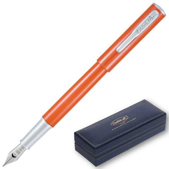 Conklin Coronet Fountain Pen - Orange, JoWo Nib with Medium Tip (CK71850)