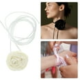 thumbnail image 3 of Unique Bargains Elegant Rose Adjustable Choker Necklace for Women Beige, 3 of 6