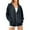 Black #2, variant on Zip Up Hoodies for Women 2025 Fall Winter Long Sleeve Plain Basic Hooded Sweatshirt with Pockets Jacket Coat