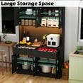 thumbnail image 2 of 71" Tall Kitchen Pantry with LED Light & Charging Station, 8 Door Kitchen Cupboard with Large Storage and Microwave Stand, Freestanding Hutch Cabinet for Dining Living Room, 2 of 8