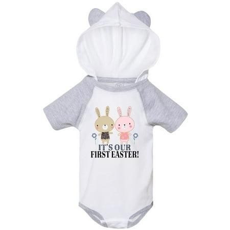 

Inktastic Twins First Easter Boy Girl Gift Baby Boy or Baby Girl Bodysuit