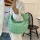 thumbnail image 5 of Bolso Tote Bolso Tejido Bolso De Hombro De Mujer De Cuero De Pu Bolso Trenzado De Gran Volumen-Verde Oscuro- Bolígrafo Bolígrafo Bolígrafo de papelería, 5 of 5