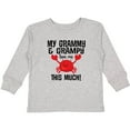 thumbnail image 3 of Inktastic My Grammy and Grampy Love Me Boys or Girls Long Sleeve Toddler T-Shirt, 3 of 5