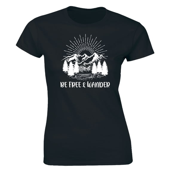Mountain Be Free And Wander Hiking Camping Climbing Mountainer Women T-Shirt