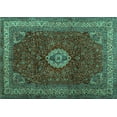 thumbnail image 1 of Ahgly Company Indoor Rectangle Persian Turquoise Blue Traditional Area Rugs, 5' x 8', 1 of 4