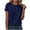 Navy, variant on idosla Women's Cotton Crewneck T-Shirts Short Sleeve Basic Solid Color Tee Classic-Fit Shirt Breathable Comfy Summer Top (Black, 3XL)