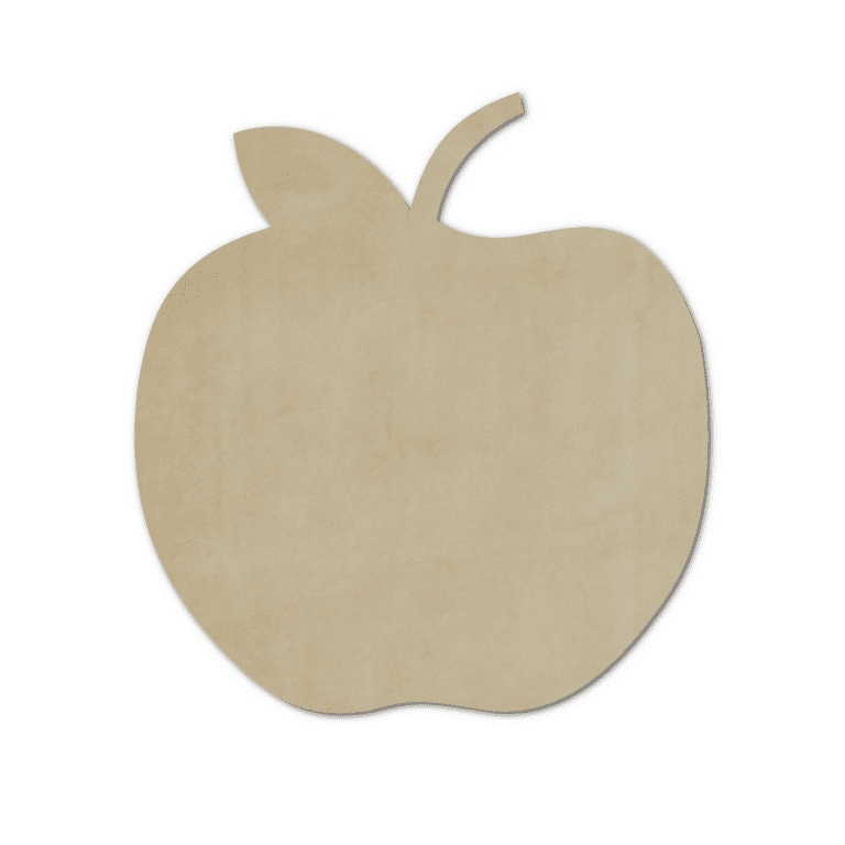 Wooden Apple Craft Shape, Classroom Art Unfinished Wood Craft, DIY Apple  Ornament Cutout 