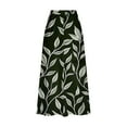 thumbnail image 4 of HomeGardon Maxi Skirts for Women Long Skirts Summer Women's Printed Elastic Waistband Pleated Pocket Skirt with Mid Calf Skirt,S-XXXXXL, 4 of 5