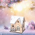 thumbnail image 1 of facefd Modren Style Christmas Village House Cabin Figurine Warm Light Table Gifts C, 1 of 7