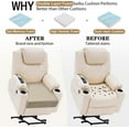 thumbnail image 6 of Gel Memory Foam Recliner Cushions with Lumbar Support Pillow for Elderly, 20x20x5 Inch Thick Dual-Layer Patent Design Non-Slip Seat Cushion for Recliner Chair for Reduce Hip & Lumbar Pain, Beige, 6 of 14