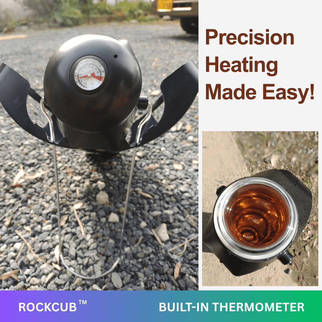 Rockcub Solar Kettle – Portable Solar Water Heater for Outdoor Camping, Hiking, Emergency Boiling, Survival Gear, Eco-Friendly Solar Powered Thermos Bottle -33.8 Fl Oz. Capacity