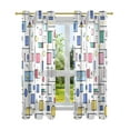 thumbnail image 7 of Yayeee Window Curtains Light Filtering 63"x42" Grommet Panel Pair Home Living Room Decor, Colorful Cartoon Graphic, 7 of 7
