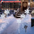 thumbnail image 4 of Luces solares para caminos con forma de copos de nieve BRIGHTDECK, impermeables, paquete de 5, 4 of 7