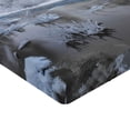 thumbnail image 2 of Ambesonne Winter Fitted Sheet 2 Pcs Set, Nordic Snow Nature Icy, Queen, White Dark Taupe, 2 of 3