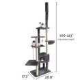 thumbnail image 4 of Furhaven Tiger Tough Cat Tree Skyscraper Playground w/Adjustable Height - Gray, One Size, 4 of 5