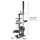 thumbnail image 4 of Furhaven Tiger Tough Cat Tree Skyscraper Playground w/Adjustable Height - Gray, One Size, 4 of 5