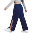 thumbnail image 3 of Haitryli Kids Boys Girls Joggers Athletic Trousers Tear Away Pants Adaptive Clothes Side Full Open Sweatpants Navy Blue 10, 3 of 7