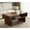 Walnut Brown, variant on Kate and Laurel Torroba Modern Ribbed Rectangle Coffee Table with Storage Shelf, 36 x 20 x 16, Walnut Brown, Transitional Rectangular Living Room Table with Extra Storage and Mango Wood Construction