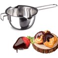 thumbnail image 1 of Stainless Steel Double Boiler Pot Chocolate Melting Pot for Melting Chocolate, Butter, Cheese, Candle and Wax Making Kit Double Spouts with Capacity of 400ml, 1 of 5