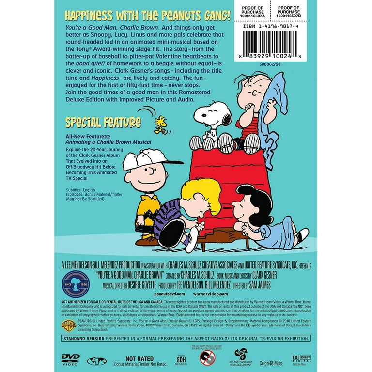 Warner Home Video: You're a Good Man Charlie Brown - Snoopy