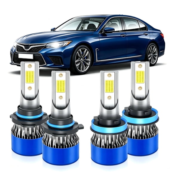 soukeo Fit for Toyota Camry 2007-2018 LED Headlight Bulbs,High Beam 9005 Low Beam H11,1:1 Halogen Size,Plug and Play,6500K Cool White,4pcs
