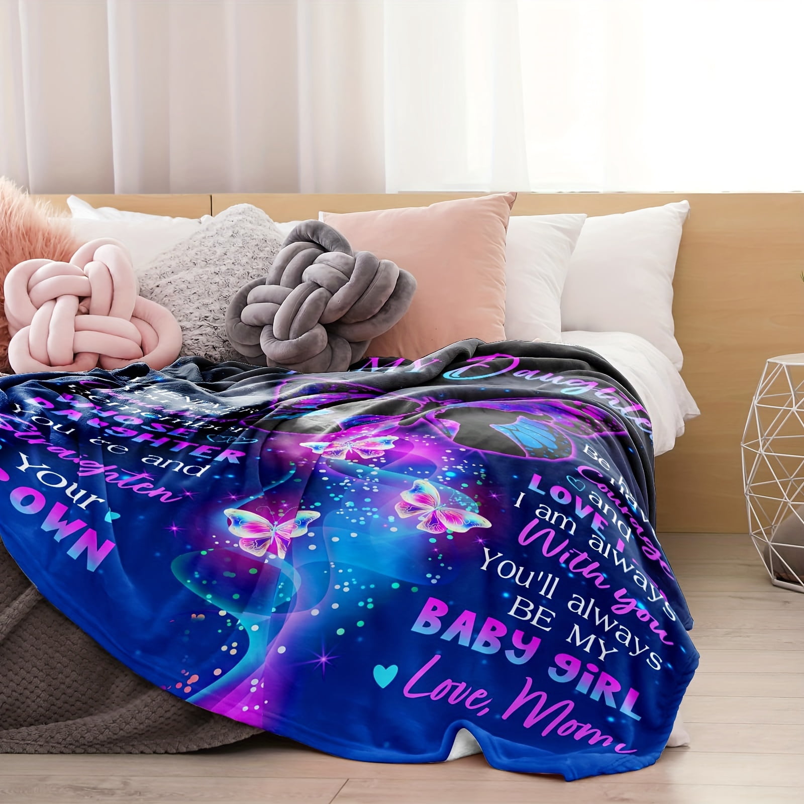 Daughter Gifts From Mom Daughter Difts Daughter Birthday Gift Gifts For Grown Adult Daughter Mom Daughter Gifts For Graduation Christmas Valentines Mothers Day Throw Blanket