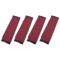 thumbnail image 1 of Almohadilla de Cinturón de Seguridad Universal Unique Bargains Cuero Microfibra Vino Rojo 4uds, 1 of 6