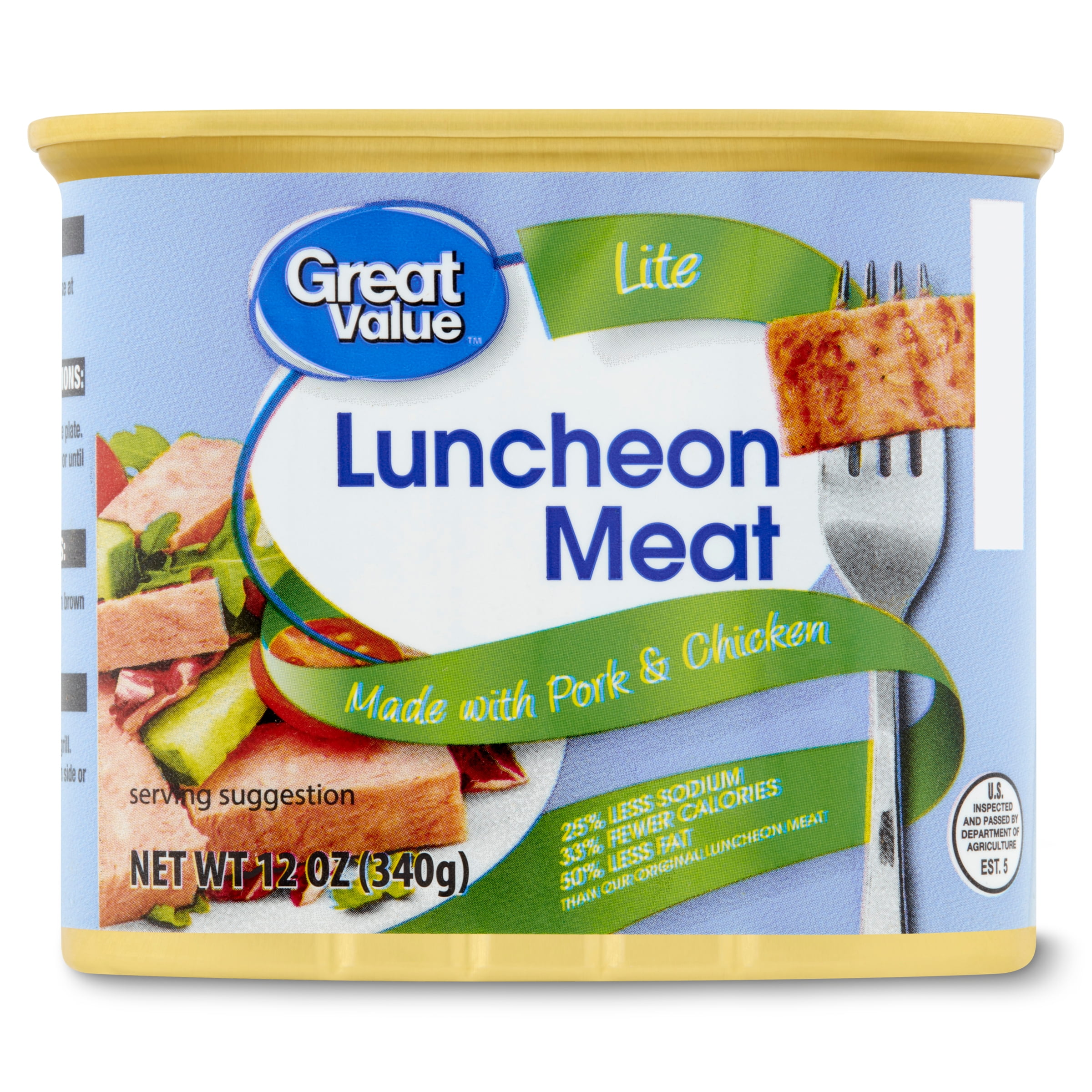 Great Value Light Luncheon Meat, 12 Oz Can
