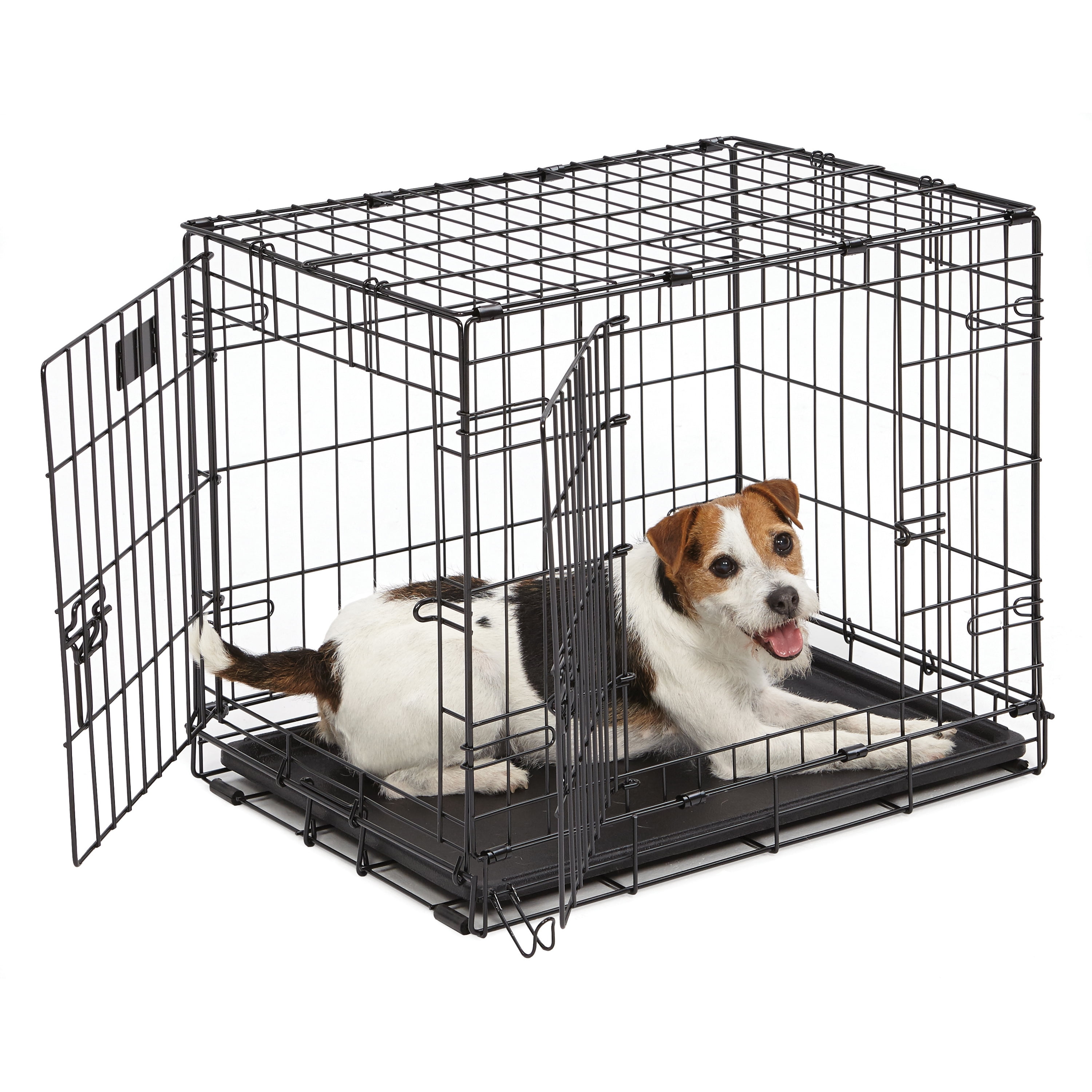 Photo 1 of **item damaged**Item clip is stuck**
MidWest iCrate Fold & Carry Double Door Collapsible Wire Dog Crate, 24 inch