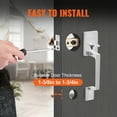 thumbnail image 4 of KFFKFF Front Door Handle, Square Entry Handle Set with Lever, No Lock, Adjustable Hole Space, Zinc Alloy Die-Casting, Reversible for Right and Left Handed Entrance, 4 of 9