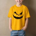thumbnail image 2 of TOWED22 Toddler Boys Girls Halloween Shirt Graphic T-Shirt Kids Halloween Tee Short Sleeve Cute Graphic Tee Top, 2 of 4
