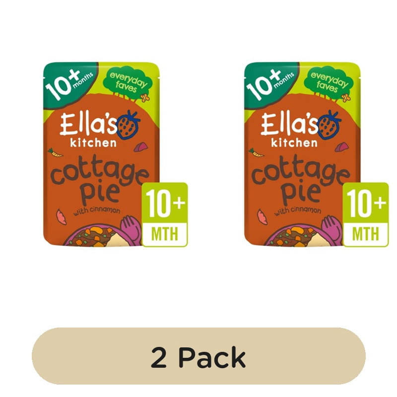 Ella's Kitchen Cottage Pie Baby Food Pouch 10+ Months 190g, British Import (Pack of 2)