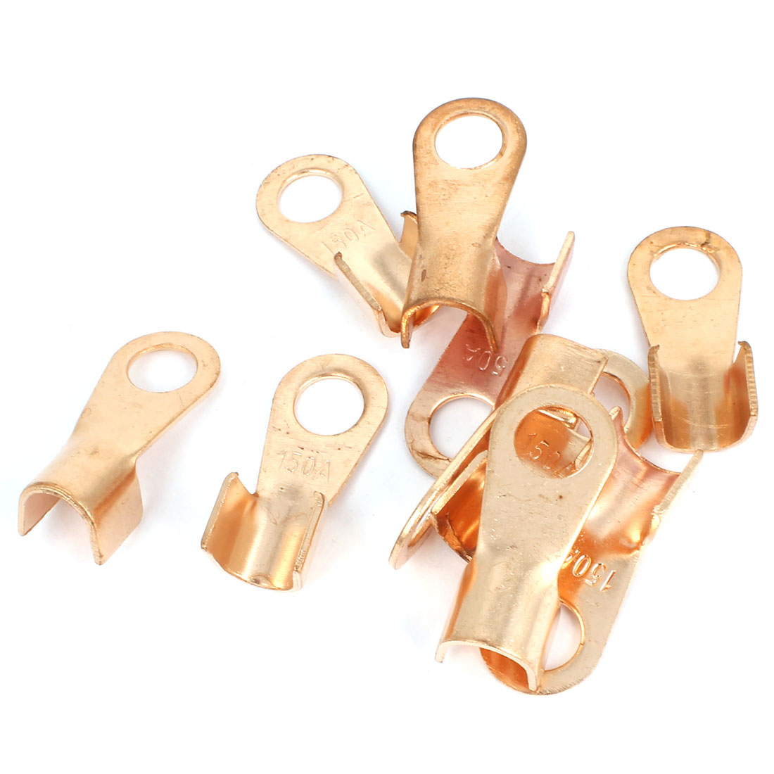 10pcs 11mm Dia Wire Connector Ring Lug Noninsulated Terminals Joint Sleeve
