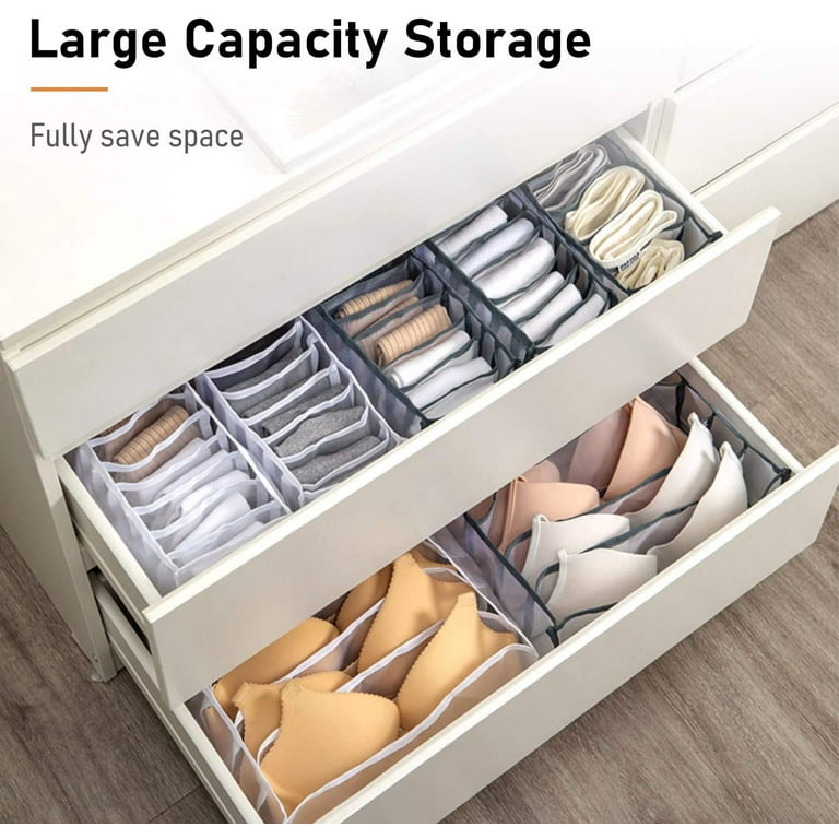 4Pcs Underwear Storage Box Foldable Drawer Organizer Wardrobe