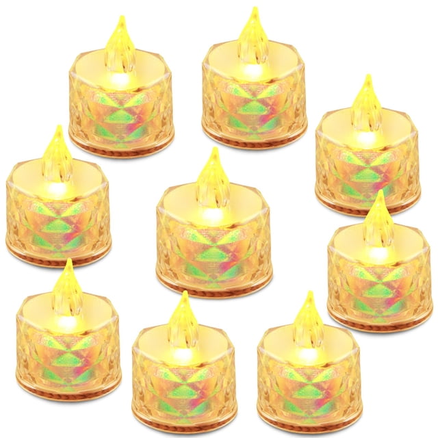 Velas de Té LED sin Llama AYMXZT Paquete de 24 para Halloween y Navidad