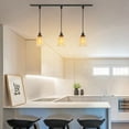 thumbnail image 2 of Kiven J Track Pendant Lightning, 3 Lights Modern J Track Light Heads with Glass Shade for Bedroom Kitchen Home Lighting,E26 Socket, 2 of 7
