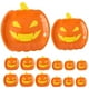 thumbnail image 1 of 20 platos de papel desechables con forma de calabaza, cubiertos para Halloween, pasteles y postres., 1 of 5