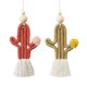 thumbnail image 1 of Sidaley Llavero de estilo bohemio para coche, 2 uds., bolso colgante con borla de Cactus, accesorio tejido a mano, amarillo y naranja Type2 NO2, 1 of 6