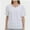 White, variant on Womens Short Sleeve V Neck Dolman Tops with Side Shirring Loose Fit Shirts