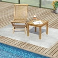 thumbnail image 2 of Gymax Table d'Appoint Carré d'Extérieur en Bois de Teck Table Basse pour Porche, Terrasse, Jardin, Patio, 2 of 9