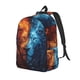 thumbnail image 1 of Disketp Red And Blue Fire Lion Mochila de Lona Estampada, Mochila Escolar de Viaje Ligera para Estudiantes y Portátil-Medium, 1 of 5